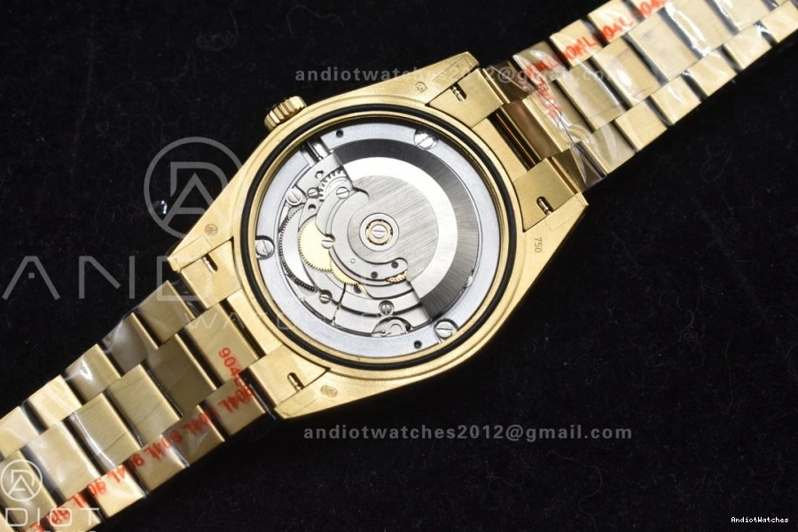 A2836 DayDate Tungsten Bracelet GMF Original 701 V RG President On Steel 904L Black Markers Weighted 40 with Dial Crystal 1220